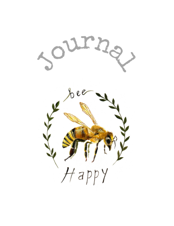 Notebook cover design with beautiful bee
