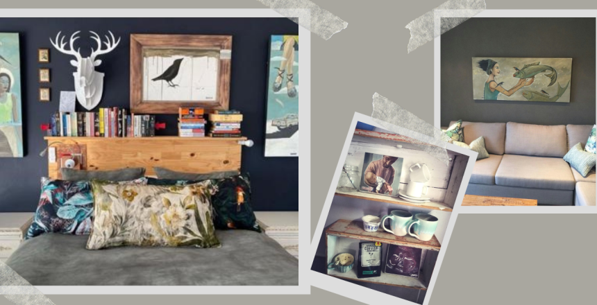 A glimpse of my client’s homes - my art giving their rooms an individual touch